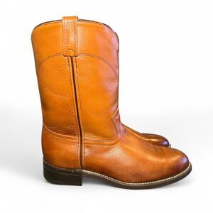 Vulcan Men’s Pull-On Work Boots Size 9.5 EW Brown Leather Oil-Resistant Sole